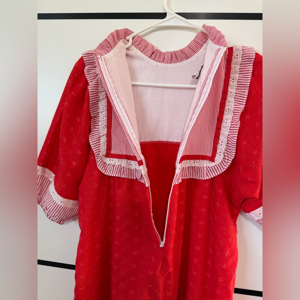 Vintage Liberty House Good Times Hawaii  Red White Dress Size 5 - Picture 6 of 14